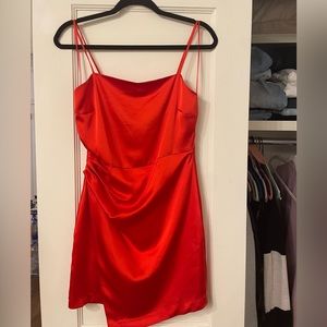 Zara Red Silk Mini Dress